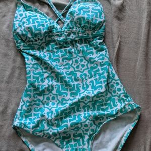 👙 NWOT One piece open back bathing suit